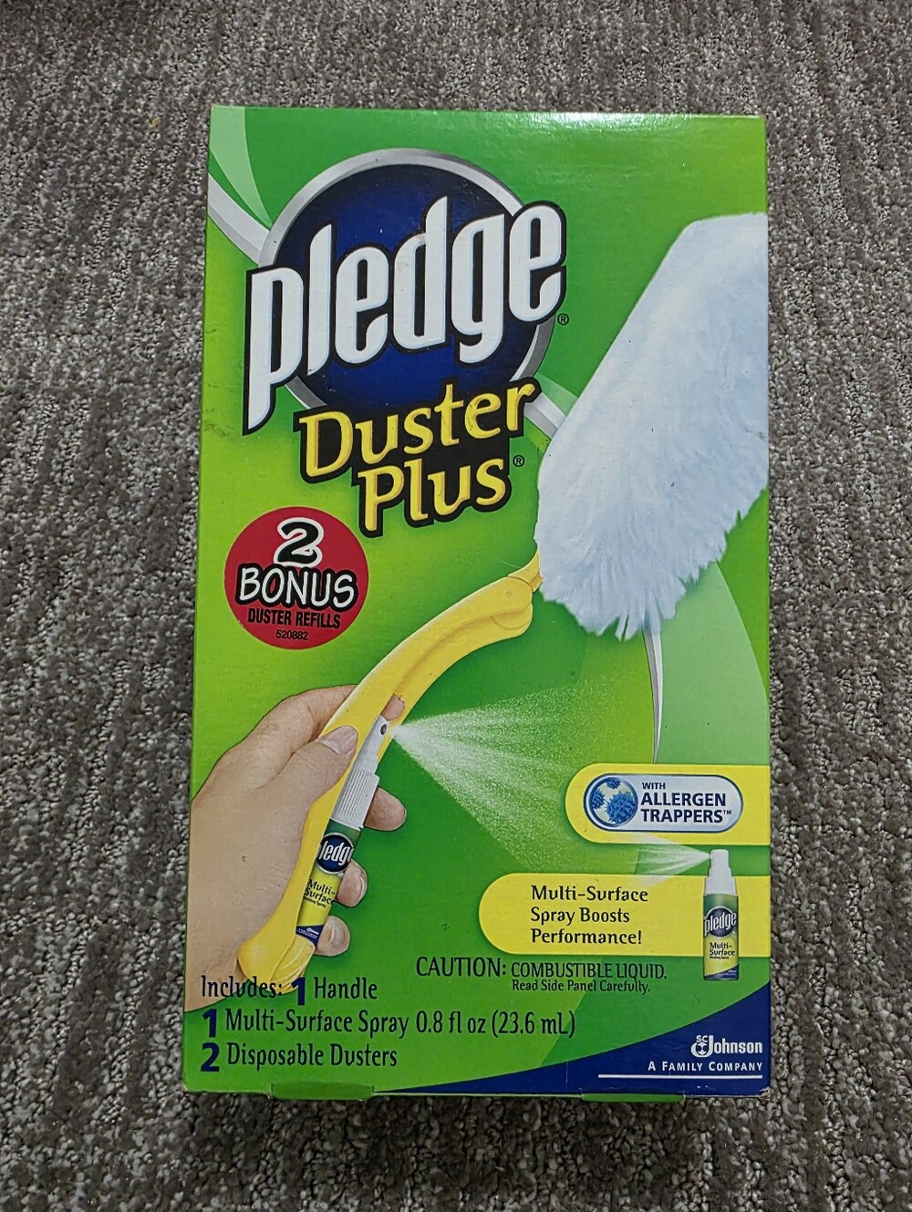 New Pledge Duster Plus 1 Handle 2 Dusters 1 Multi Purpose Spray Cleaning